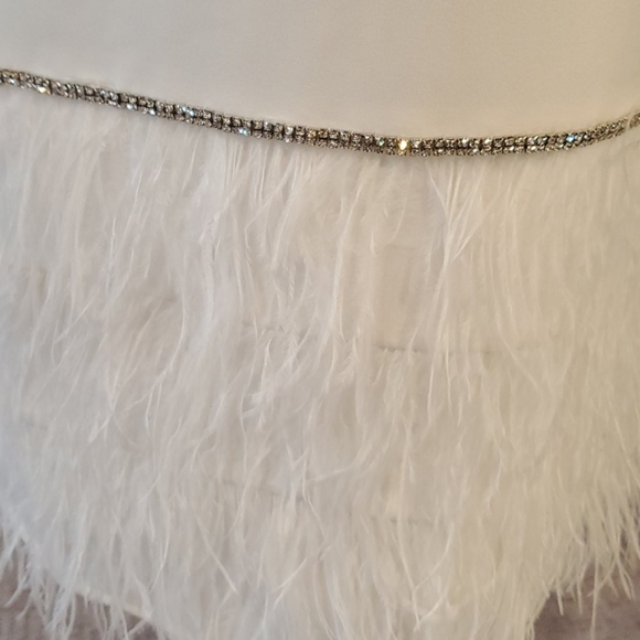 NWT Tahari Feather Trim Shift Dress - Picture 10 of 12